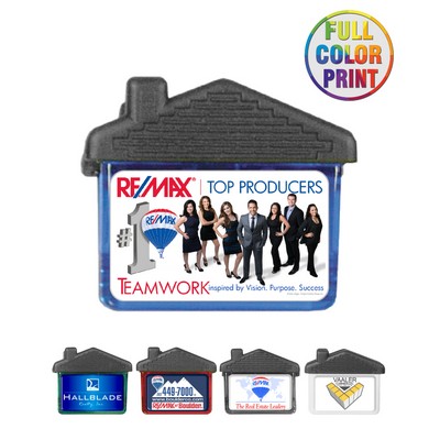 Union Printed - House Shaped Magnetic Memo Clip with Full Color Dome